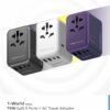 Momax 1-World 70W GaN AC Travel Adaptor UA8A