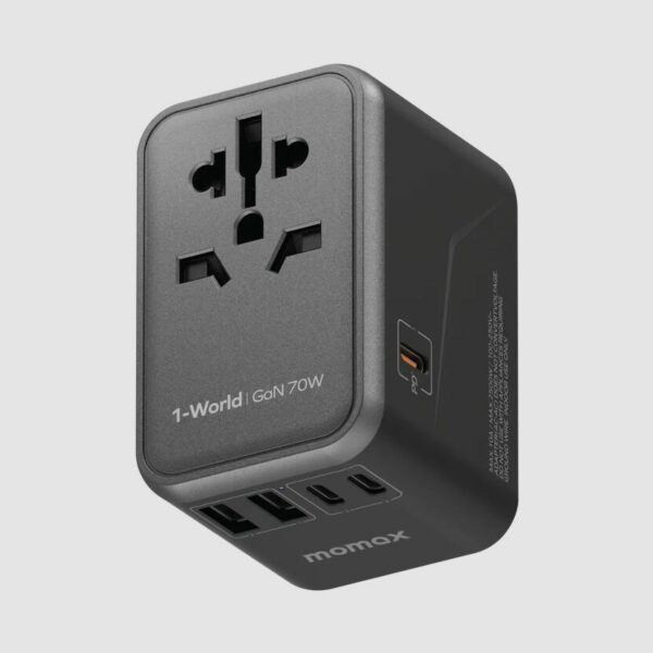 Momax 1-World 70W GaN AC Travel Adaptor UA8A