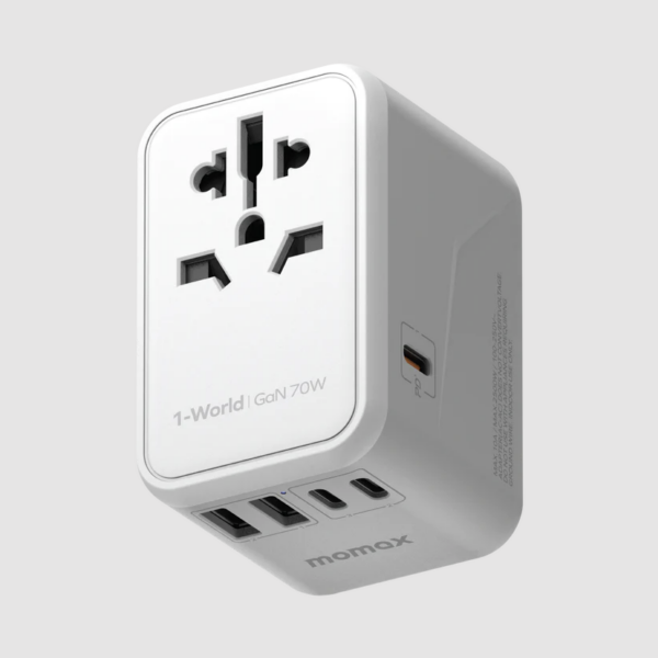 Momax 1-World 70W GaN AC Travel Adaptor UA8A