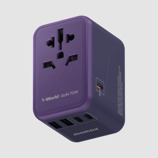 Momax 1-World 70W GaN AC Travel Adaptor UA8A