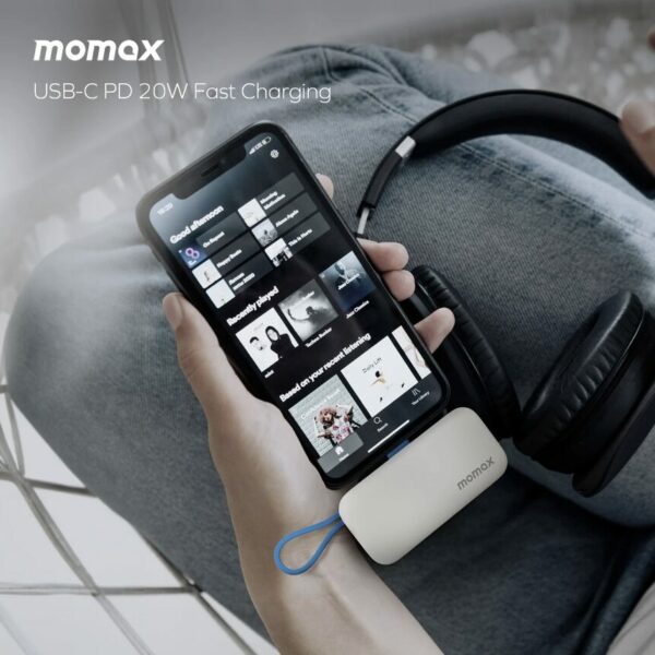 Momax 1-Power Mini 5000mAh 3-in-1 USB-C Battery Pack IP130